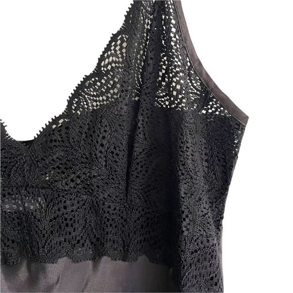 Jai’s INTIMATE Vintage Sleeveless Nightdress Nightgown Lace Black L - Picture 3 of 5